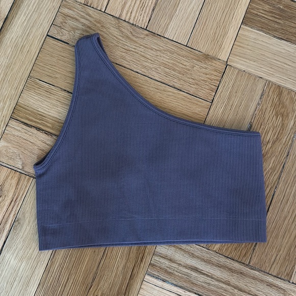 Set Active Ribbed One Shoulder Bra - Picture 2 of 3